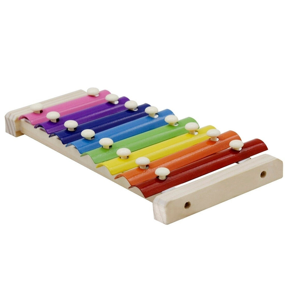 Musical Instrument 8 Tone Hand Knock Xylophone Aluminum Piano for Children Educational Toy Image 2