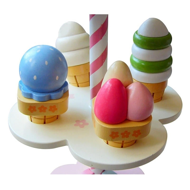 Wooden Kids Toy Play House Strawberry Ice Cream Stand Gifts 1 Set Image 3