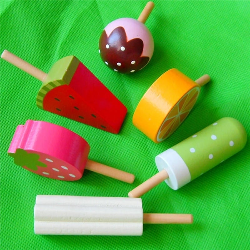 Wooden Kids Toy Play House Strawberry Ice Cream Stand Gifts 1 Set Image 7