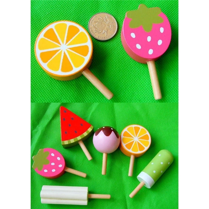 Wooden Kids Toy Play House Strawberry Ice Cream Stand Gifts 1 Set Image 8