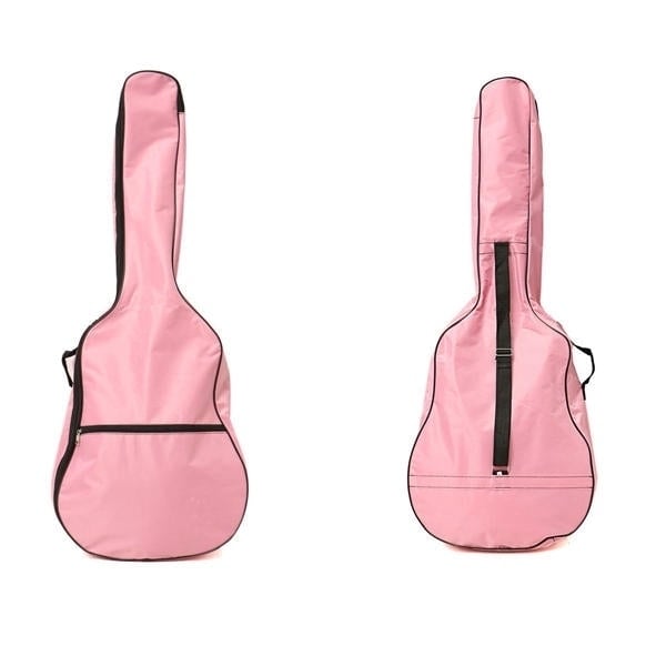 Nylon Pink Guitar Shoulder Hand Bag For Folk Acoustic Guitar 39 40 41 Inch Image 1