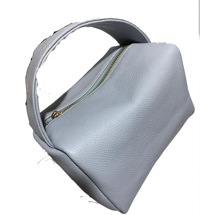 Natural Cowhide Wide Handbags Genuine Leather Office Mobile Phone Pockets Women Handbag fine Portable Bags Image 1