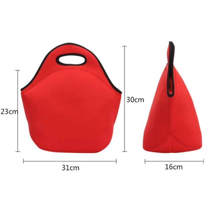 Neoprene Thermal Lunch Bag Waterproof Food Small Beverage Bento Box Storage Tote Bag Image 4