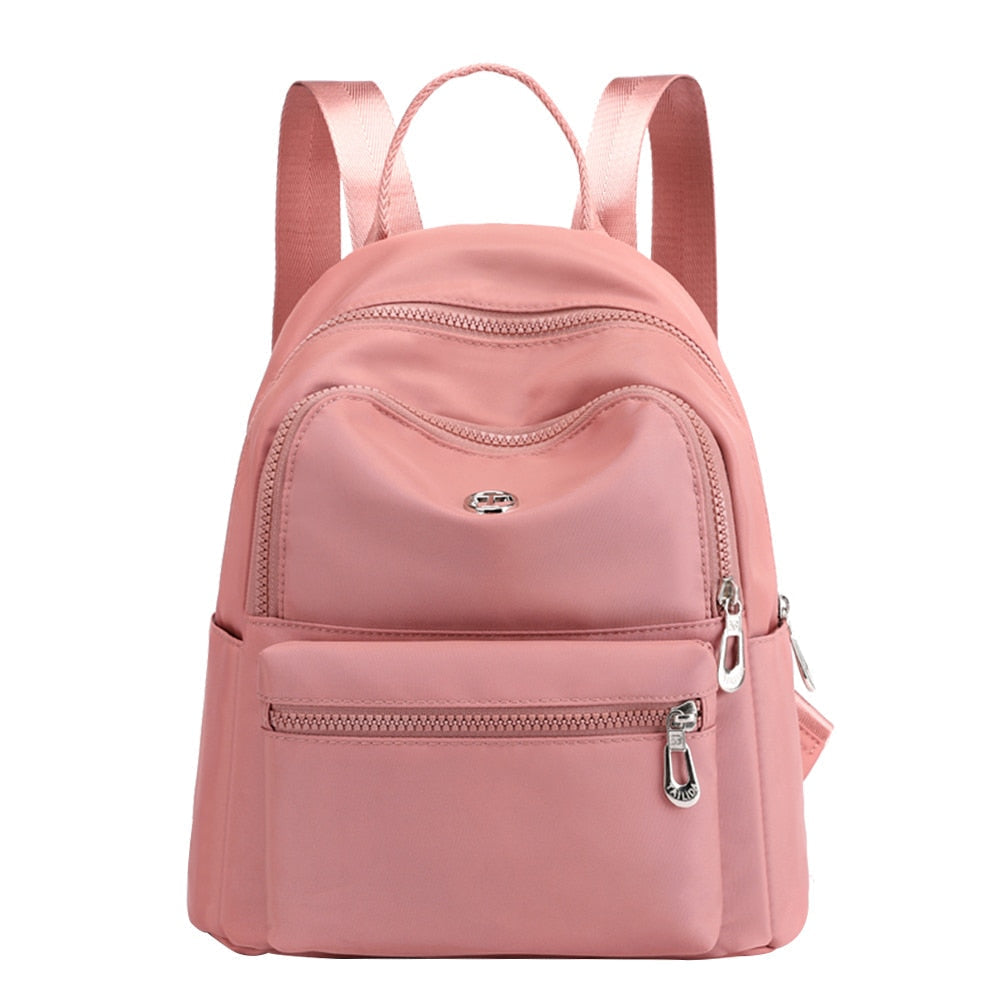 Designer Nylon Backpack Teenager Students Solid Color Mochila High School Bag Women Travel Girls Shoulder Image 6