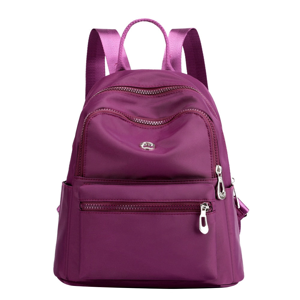 Designer Nylon Backpack Teenager Students Solid Color Mochila High School Bag Women Travel Girls Shoulder Image 9