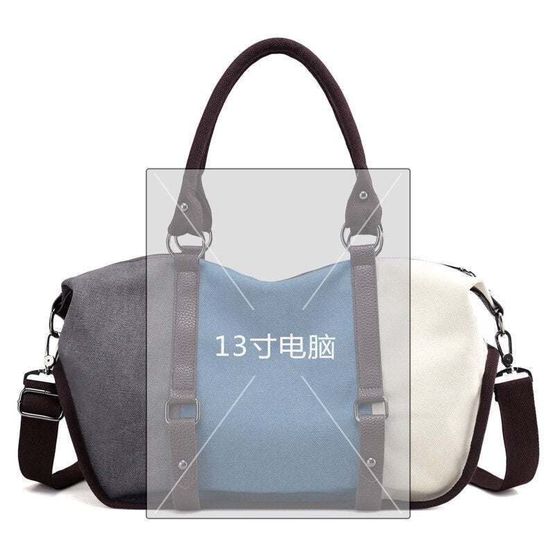 fashion Mosaic canvas women shoulder bagcasual large capacity cross-slung tote bag Image 4