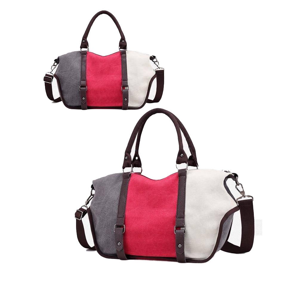 fashion Mosaic canvas women shoulder bag casual large capacity cross-slung tote bag DTTT Image 1