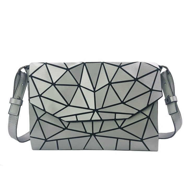 Geometric Evening Bag Women Chain Shoulder Bags Girls Folding Handbags And Purse Luminous Casual Clutch Messenger Bag Image 4