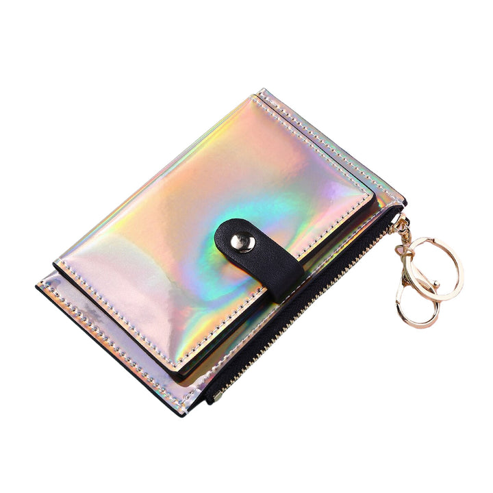 Laser Women Wallets Fashion Keychain Zipper Coin Purse Mini Small Money Bag Credit Card Holder Image 3