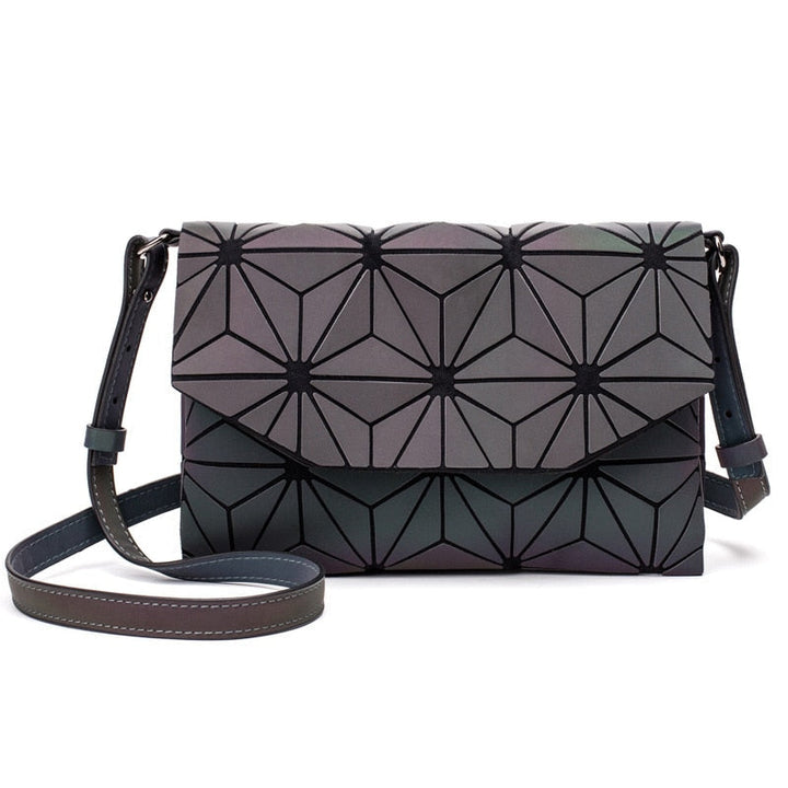 New Geometric Evening Bag Women Chain Shoulder Bags Girls Folding Handbags And Purse Luminous Casual Clutch Messenger Image 1