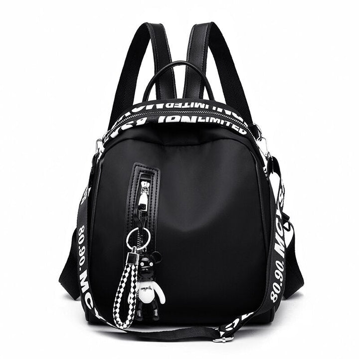 Waterproof Nylon Women Backpack Zipper School Bags For Teenagers Girls Small Pendant Female Multifunction Rucksack Image 3