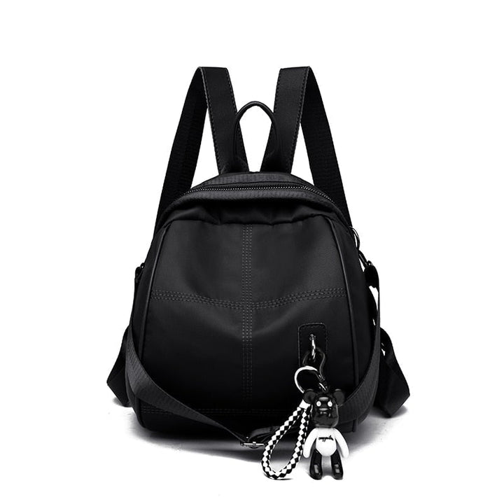 Waterproof Nylon Women Backpack Zipper School Bags For Teenagers Girls Small Pendant Female Multifunction Rucksack Image 11