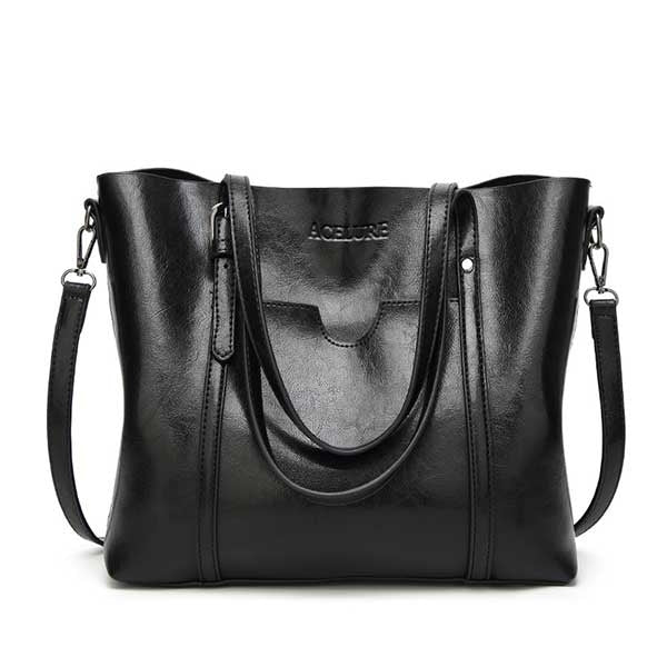 Oil wax Womens Leather Handbags Luxury Lady Hand Bags With Purse Pocket Women messenger bag Image 7
