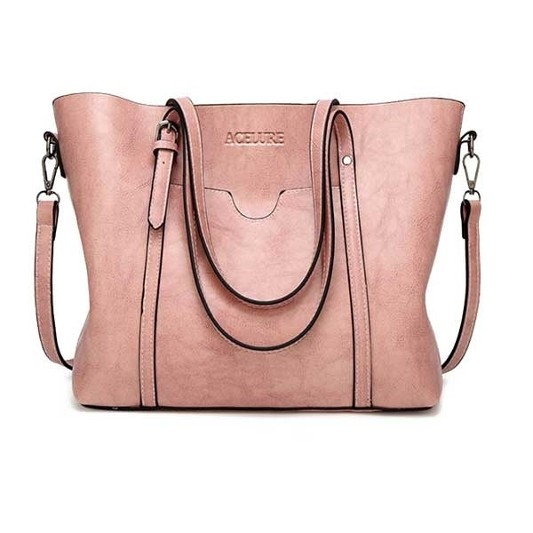 Oil wax Womens Leather Handbags Luxury Lady Hand Bags With Purse Pocket Women messenger bag Image 8