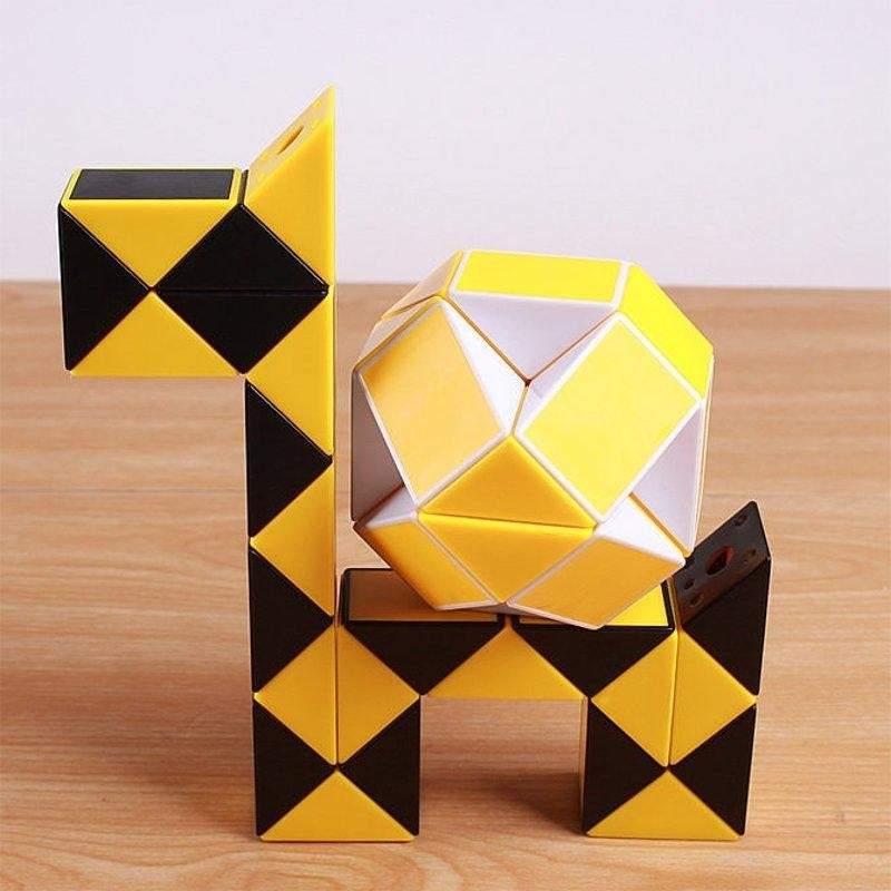 Original Speed Magic Cube Snake Puzzle Ruler Twist 24 Blocks Educational Funny Toys For Children Image 4