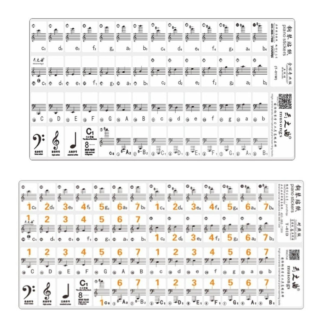 Piano Keyboard Musical Note Sticker for 61 Keys Electronic Keyboard Piano Image 2