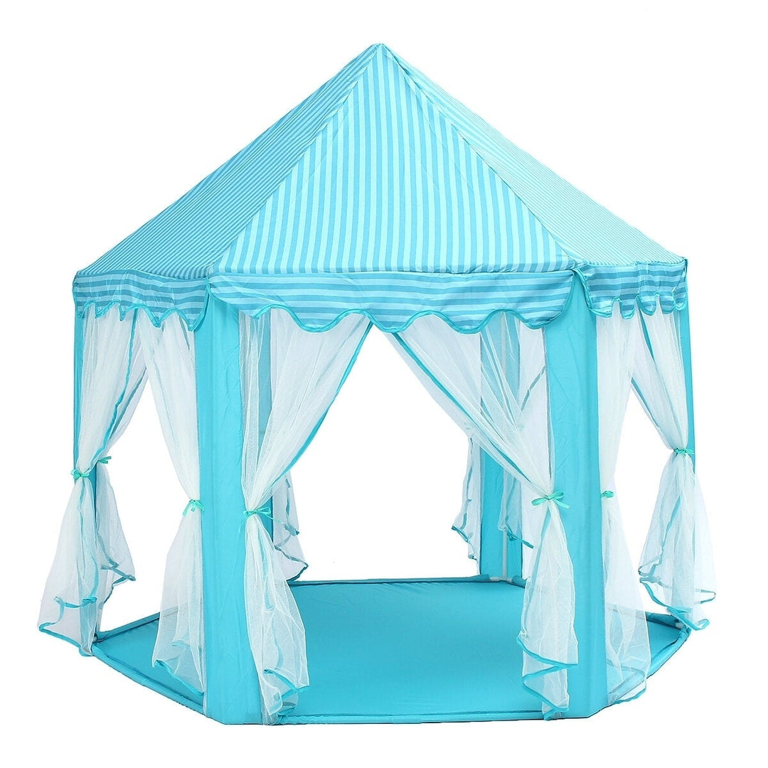 Portable Princess Castle Play Tent Activity Fairy House Fun Toy 55.1x55.1x53.1 Inch Image 7