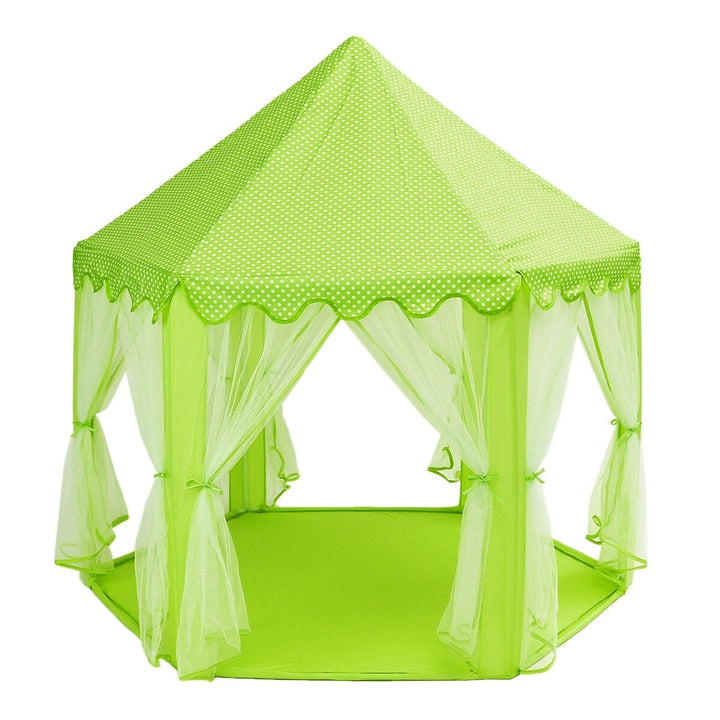 Portable Princess Castle Play Tent Activity Fairy House Fun Toy 55.1x55.1x53.1 Inch Image 8