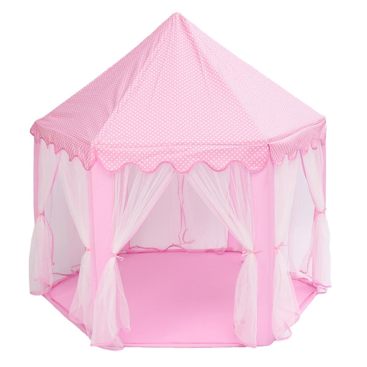 Portable Princess Castle Play Tent Activity Fairy House Fun Toy 55.1x55.1x53.1 Inch Image 9