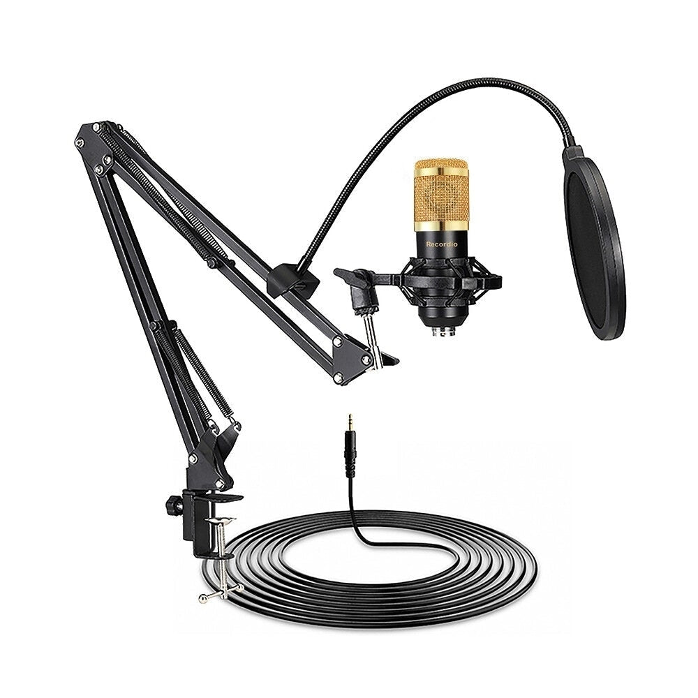 Professional Studio Broadcasting Recording set Condenser Microphone Ball-type Anti-wind Foam Power Black Image 6