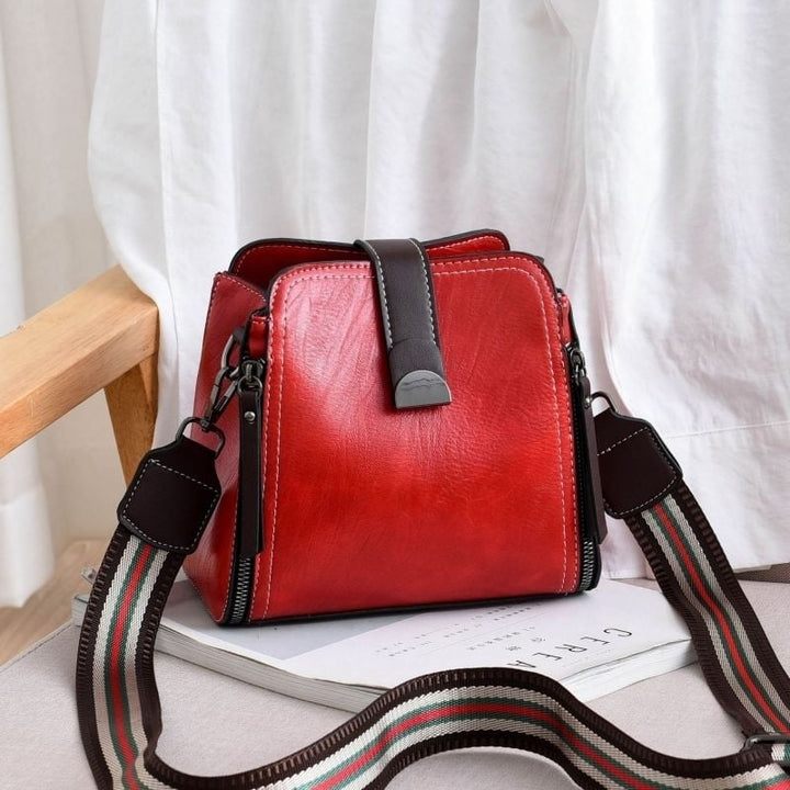 PU Female Shoulder Bags Womens Designer Messenger Bags Retro Stitching Ladies Leather Crossbody Bags Fashion Handbag for Image 1