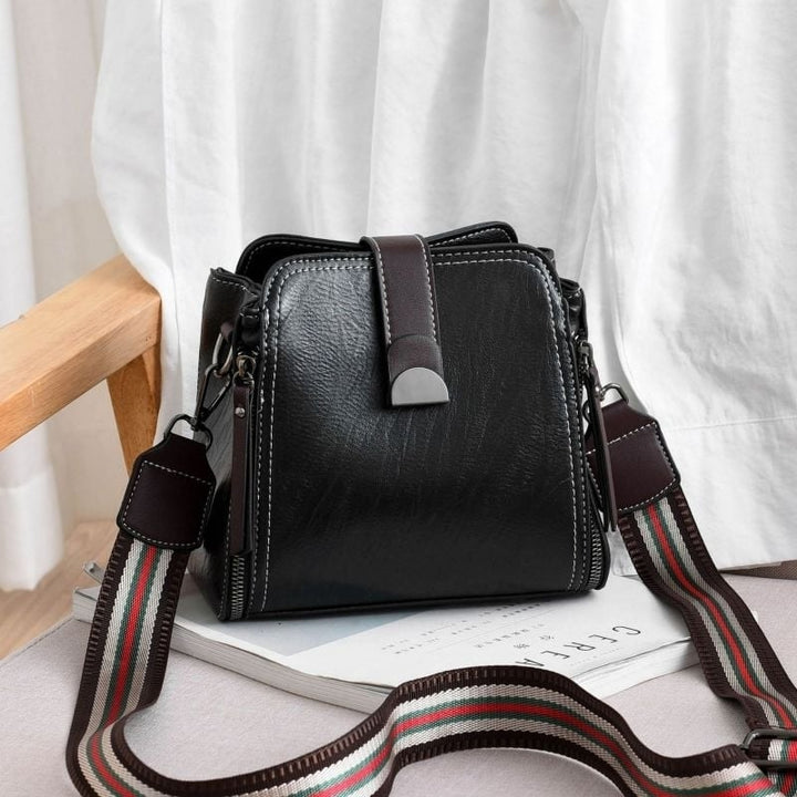 PU Female Shoulder Bags Womens Designer Messenger Bags Retro Stitching Ladies Leather Crossbody Bags Fashion Handbag for Image 8