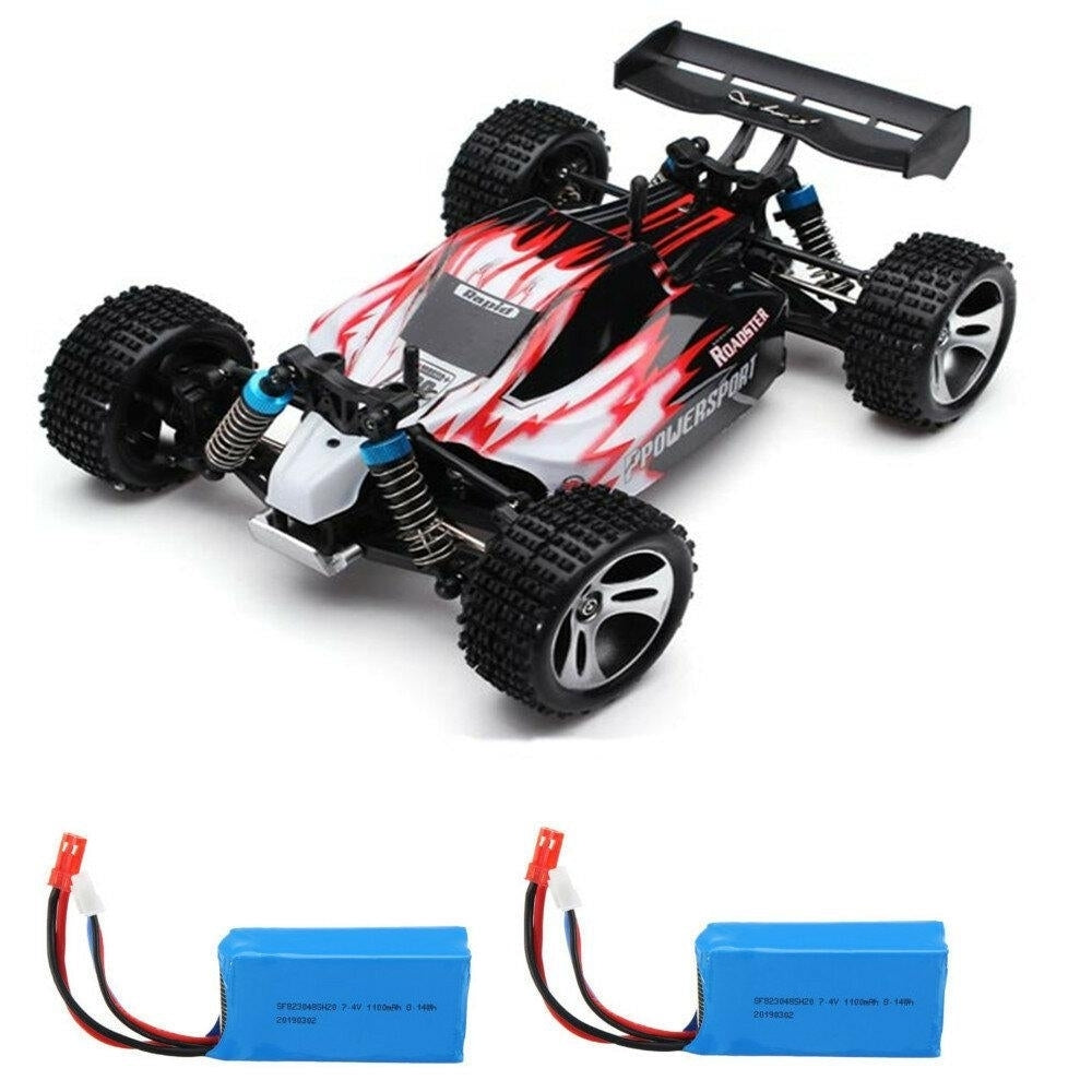 Rc Car with 2 Batteries Version 1,18 2.4G 4WD 50km,h Off Road Truck RTR Toy Image 9