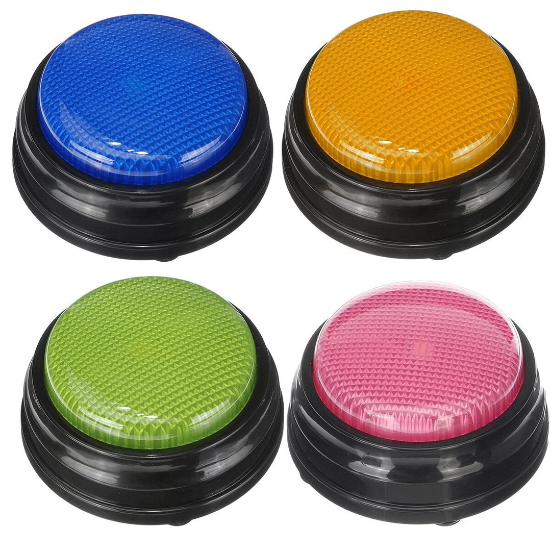Recordable Talking Button Game Answer Buzzer Alarm Button 4 Color Suit Luminous Voice Box Luminous Sound Squeeze Box Image 1