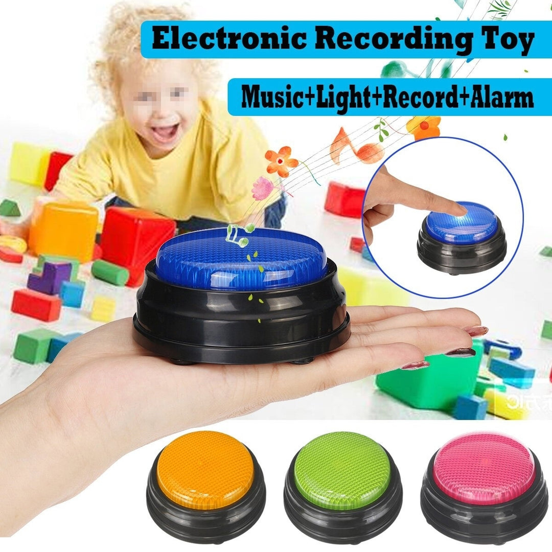 Recordable Talking Button Game Answer Buzzer Alarm Button 4 Color Suit Luminous Voice Box Luminous Sound Squeeze Box Image 2