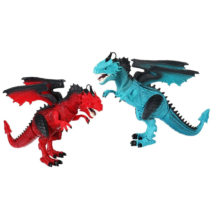 Remote Control 360 Rotate Spray Dinosaur with Sound LED Light and Simulate Flame Diecast Model Toy for Kids Gift Image 1