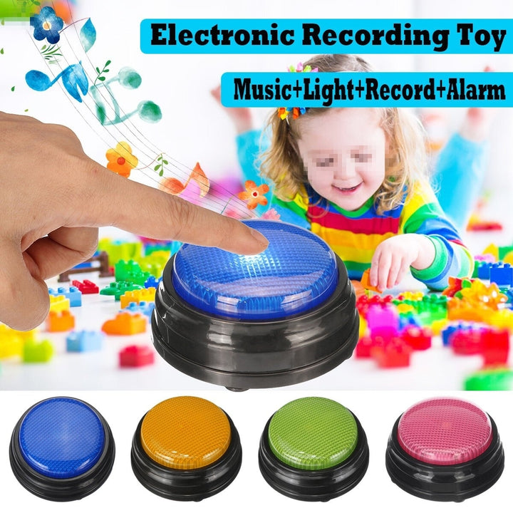 Recordable Talking Button Game Answer Buzzer Alarm Button 4 Color Suit Luminous Voice Box Luminous Sound Squeeze Box Image 3