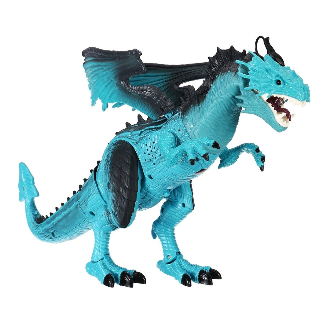 Remote Control 360 Rotate Spray Dinosaur with Sound LED Light and Simulate Flame Diecast Model Toy for Kids Gift Image 3