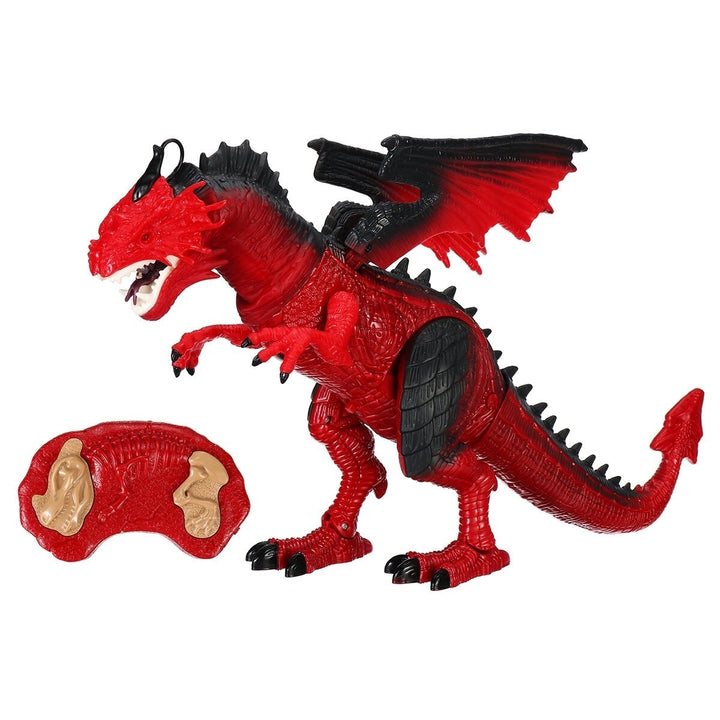 Remote Control 360 Rotate Spray Dinosaur with Sound LED Light and Simulate Flame Diecast Model Toy for Kids Gift Image 4