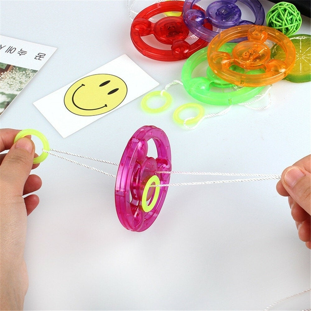 Pull String Flashing Flywheel Flashing Top Childhood Classic Toy for Kids And Adluts Image 6