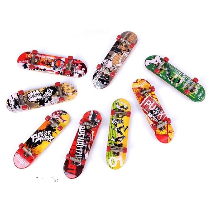 Random Color Graffiti Finger Skateboard Mini Suit With Tools Toys For Kids Children Gift Image 1