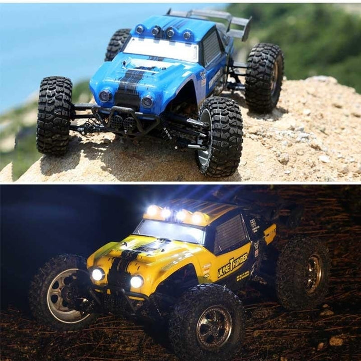 RTR 4WD 2.4G Hydraulic Damper RC Car Desert Off-Road Truck with LED Light Image 2