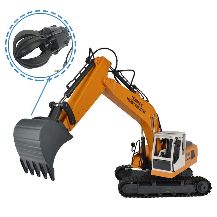 RC Excavator Alloy 3 In 1 Engineer Robot Car With Metal Bucket And Dig Hand Image 1