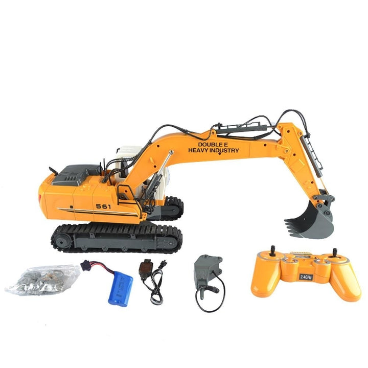 RC Excavator Alloy 3 In 1 Engineer Robot Car With Metal Bucket And Dig Hand Image 4