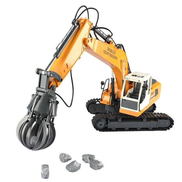 RC Excavator Alloy 3 In 1 Engineer Robot Car With Metal Bucket And Dig Hand Image 6