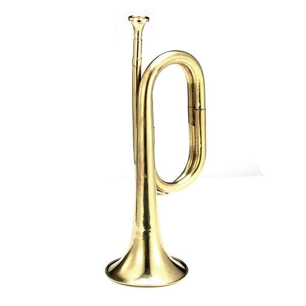 Retro Brass ArMilitary Cavalry Copper Trumpet Bugle Image 1