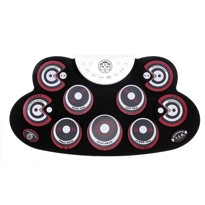 Roll-Up Drum Set 9 Silicon Electronic Drum Pads USB,Battery Powered for Kids Image 3