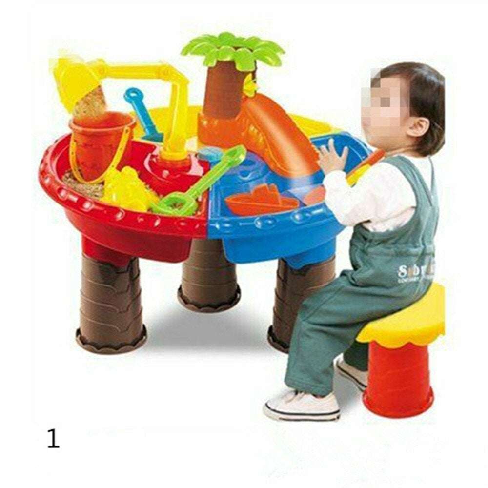 Sand And Water Table Sandpit Indoor Outdoor Beach Kids Children Play Toy Set Image 2