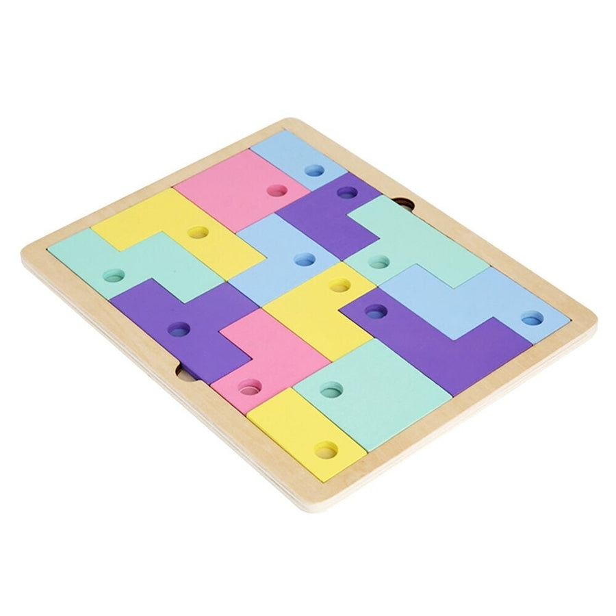 Wooden Macarone Color Toy Puzzle Logical Thinking Development Educational for Kids Image 1