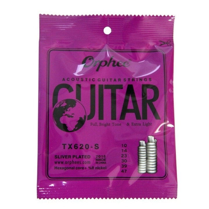 Silver Plated Acoustic Guitar Strings Image 1