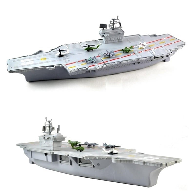 Simulation Aircraft Carrier Static Model With Six Airplane For Kids Children Christmas Gift Toys Image 1