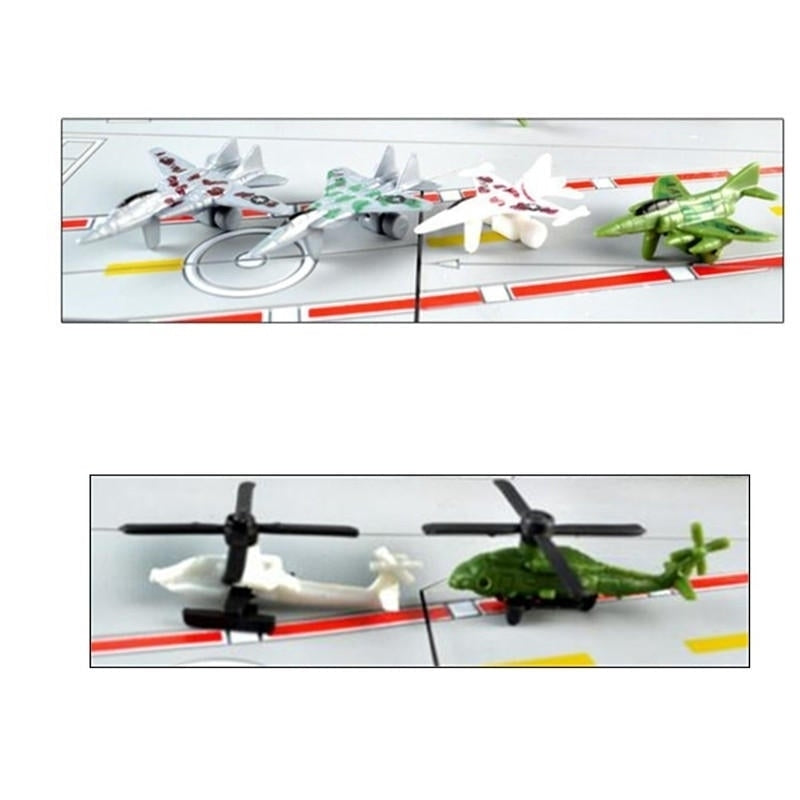 Simulation Aircraft Carrier Static Model With Six Airplane For Kids Children Christmas Gift Toys Image 6