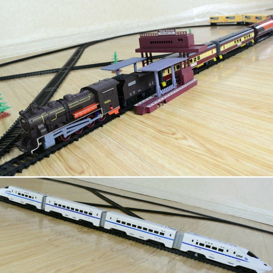 Simulation Electric Rail Car Model Toy Track Accessories Sandbox General Scene Railroad Crossing Cave Iron Bridge Indoor Image 3