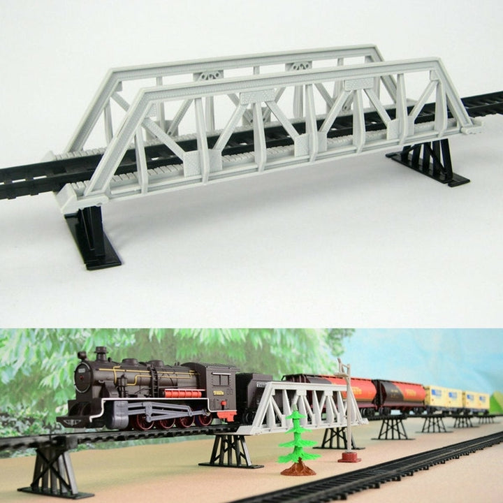 Simulation Electric Rail Car Model Toy Track Accessories Sandbox General Scene Railroad Crossing Cave Iron Bridge Indoor Image 6