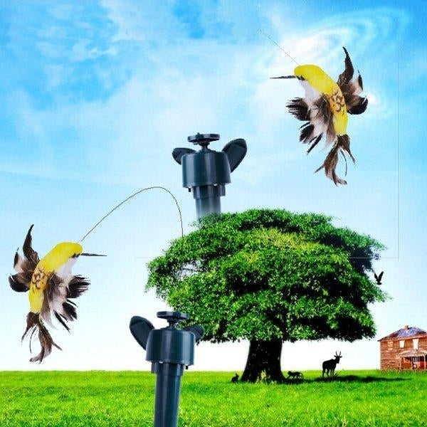 Solar Energy Toys Powered Flying Flapping Hummingbird Image 9