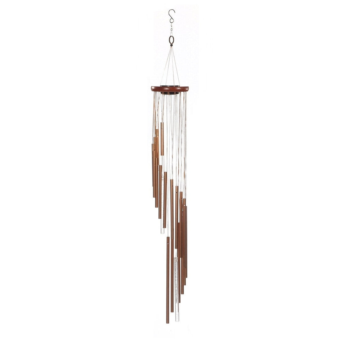 Solar Powered Lighting Wind Chimes,Large Chimes,36" Garden Chimes with 18 Aluminum Alloy Tubes for Patio Decor Image 1